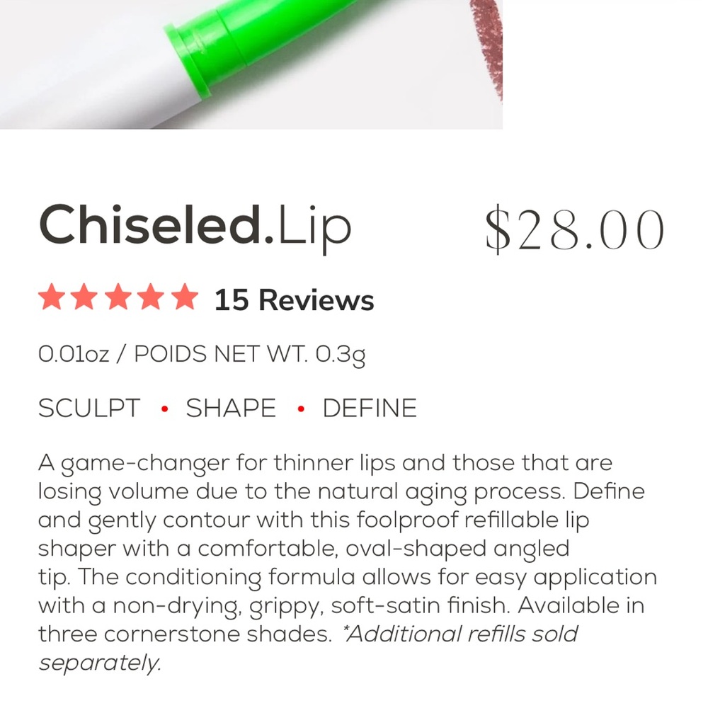 ❗️FLYTE.70 Chiseled Lip Lip Crayon in Fame - Neutral Rose NEW $28! - Picture 9 of 13